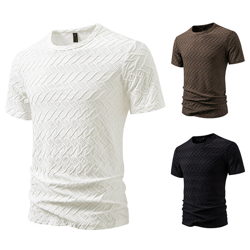 Herren Strukturiertes Kurzarmshirt mit modernem Design Drune