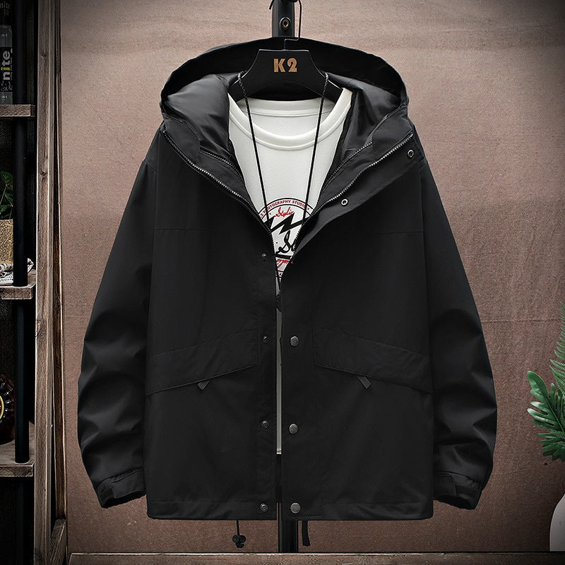Herren Funktionsjacke mit verstellbarem Kapuzensystem Drune
