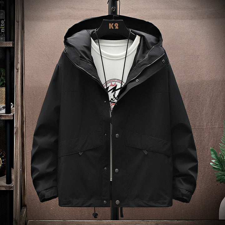 Herren Funktionsjacke mit verstellbarem Kapuzensystem Drune