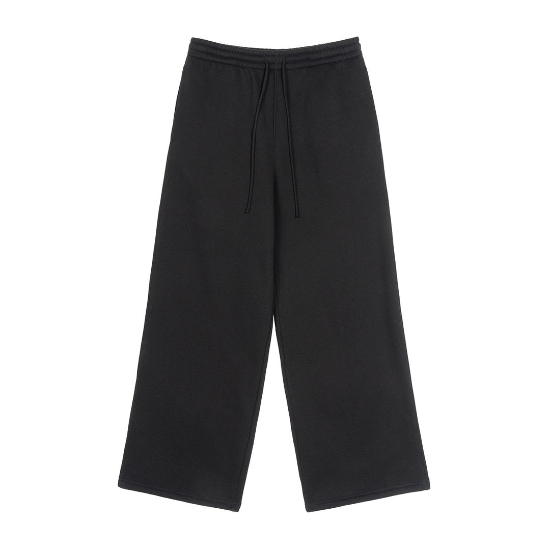 Damen weite hochtaillierte Sweathose mit Kordelzug und geradem Bein Drune