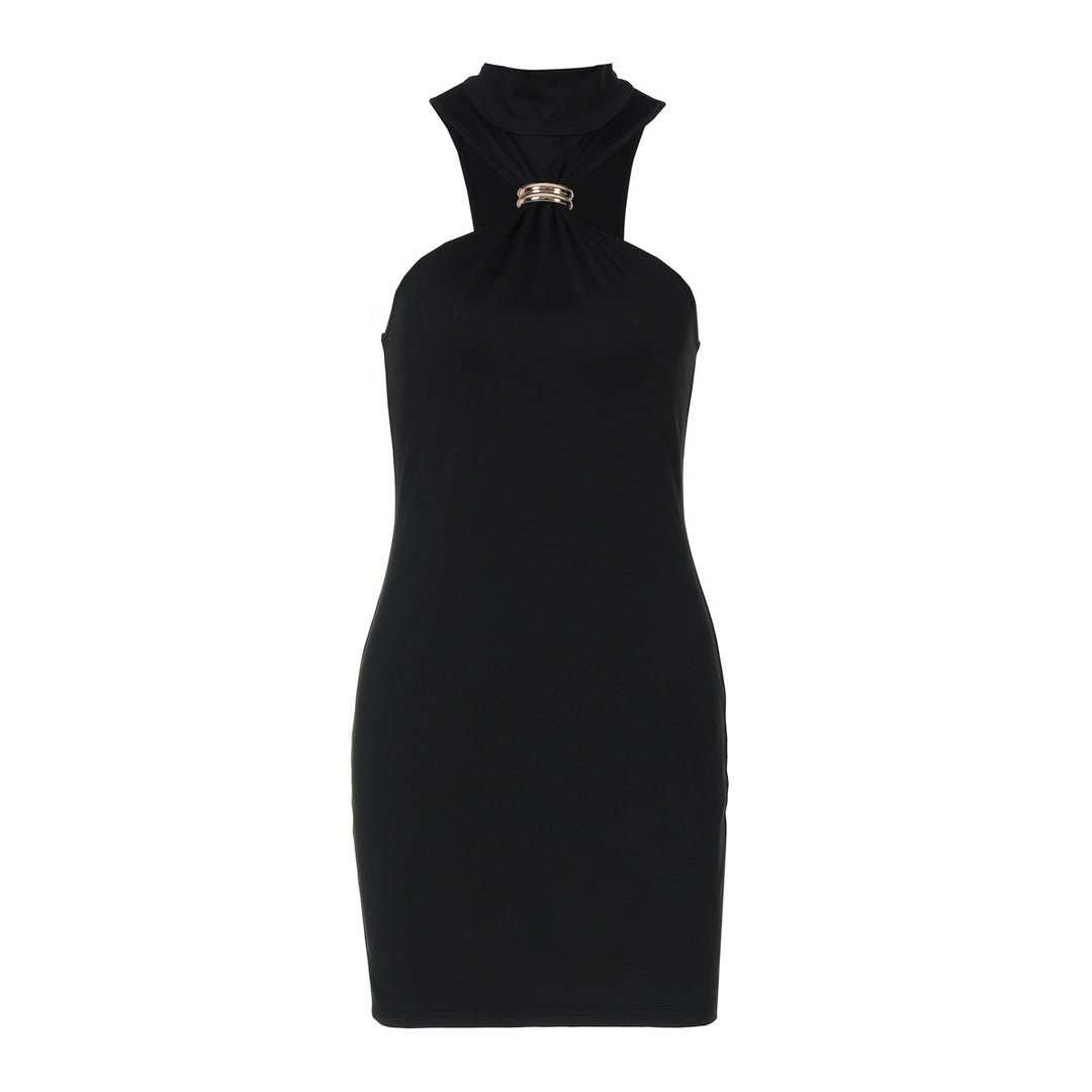 Damen Figurbetontes Minikleid mit elegantem Halterneck Drune