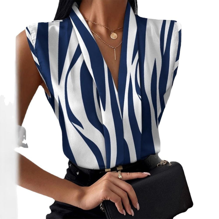 Damen Stilvolle Ärmellose Bluse Drune