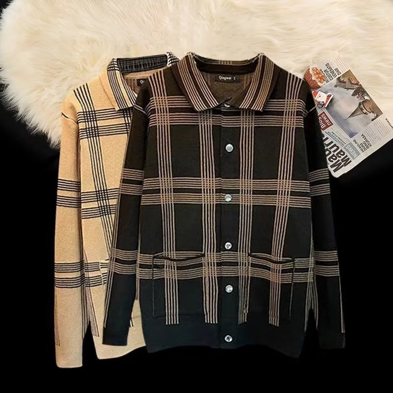 Damen Karierte Hemdjacke mit praktischen Taschen und eleganter Knopfleiste Drune