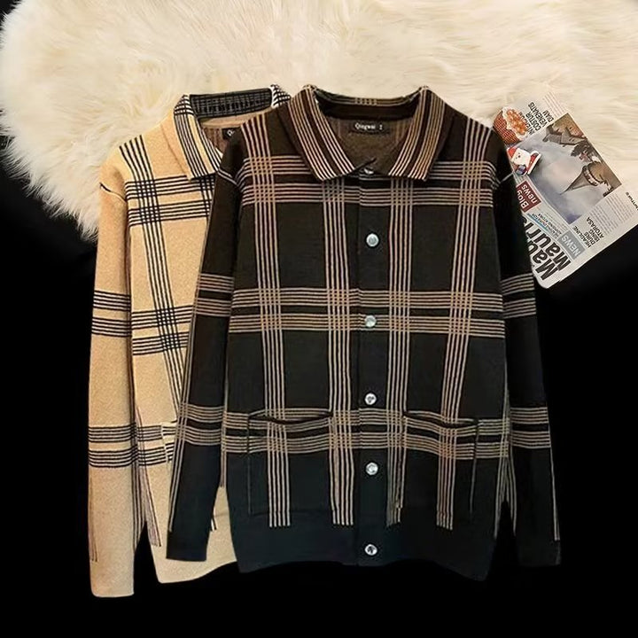 Damen Karierte Hemdjacke mit praktischen Taschen und eleganter Knopfleiste Drune