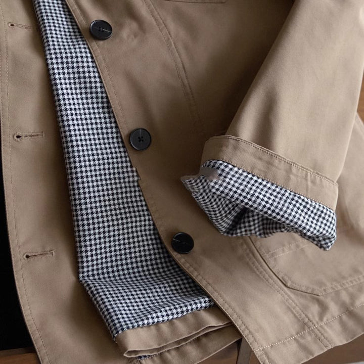 Herren Chorejacke mit Cordkragen, Raglanärmeln und aufgesetzten Taschen Drune
