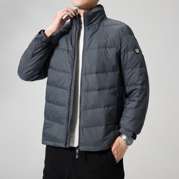 Herren Leichte gesteppte Thermojacke mit Stehkragen und winddichter Isolierung Drune