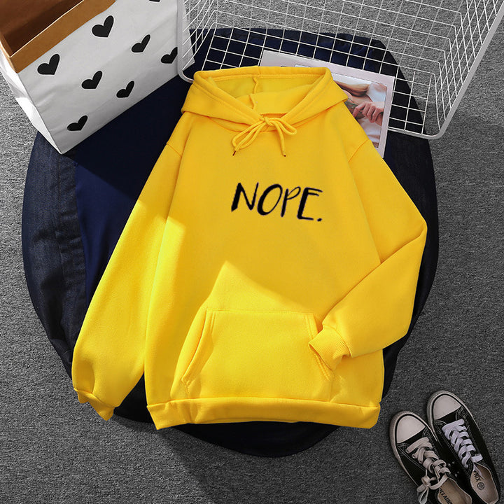 Damen nan lässiger Kapuzenpullover mit Statement-Print, Kängurutasche und weichem Fleece Drune