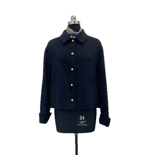 Damen Elegante Wollmischung Jacke Drune