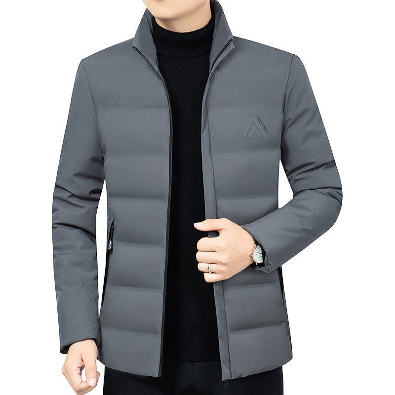 Herren Leicht wattierte City-Steppjacke mit Stehkragen und Reißverschlusstaschen Drune