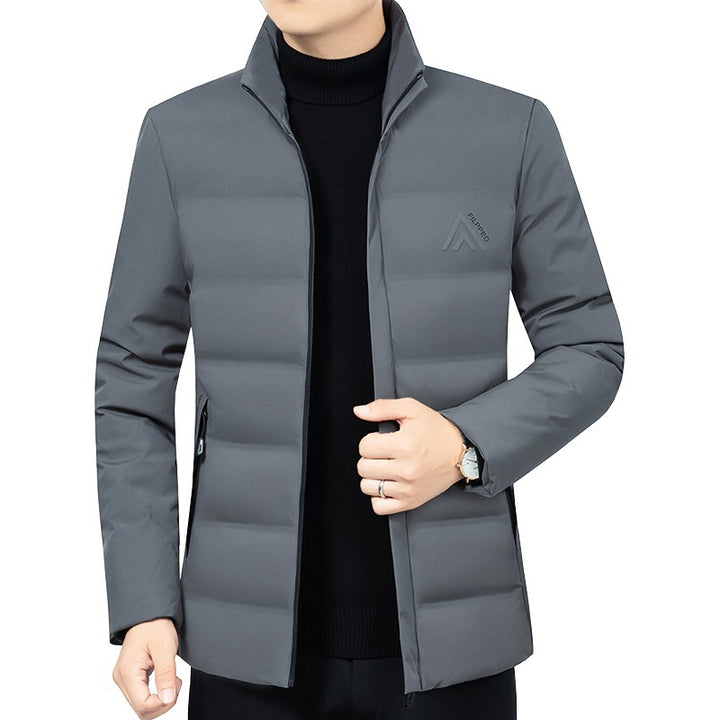 Herren Leicht wattierte City-Steppjacke mit Stehkragen und Reißverschlusstaschen Drune