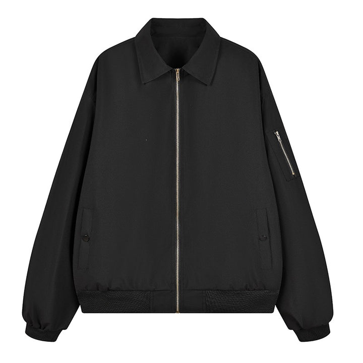 Herren Leichte Oversize-Übergangsjacke im Bomberstil mit Ärmeltasche & elastischem Saum Drune