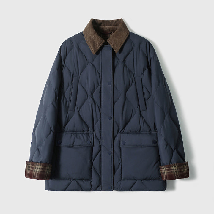 Damen Steppjacke mit karierten Akzenten Drune