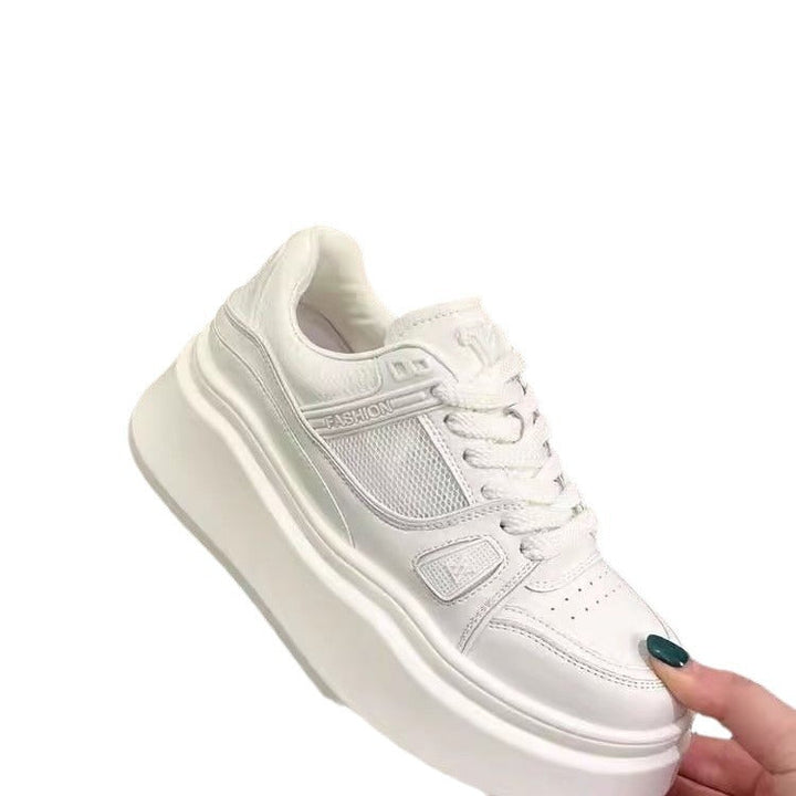Damen sportive Sneakers mit doppelter Sohle und Kontrastnähten Drune
