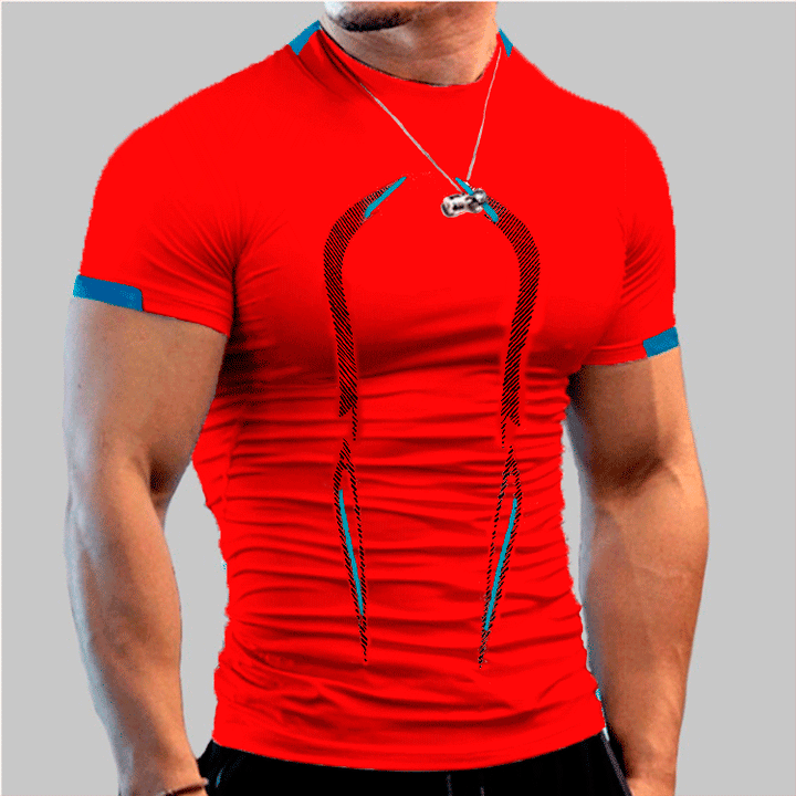 Herren Fitness T-Shirt mit atmungsaktiver Kompressionstechnologie Drune