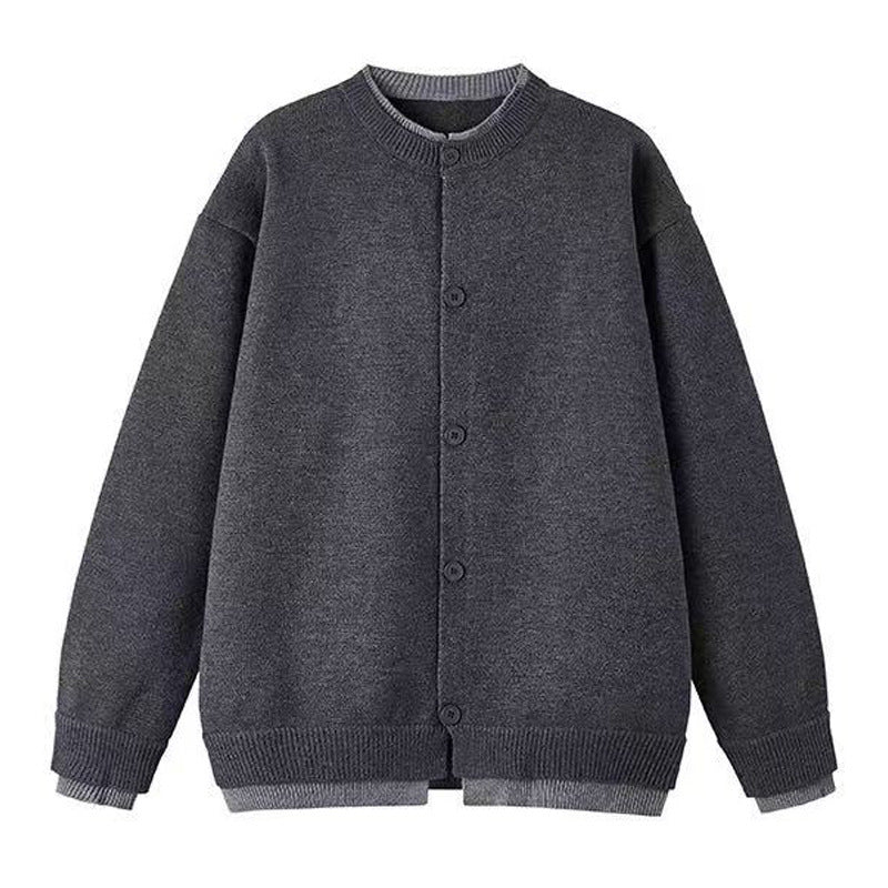 Herren Modische Strickjacke mit Knopfleiste Drune