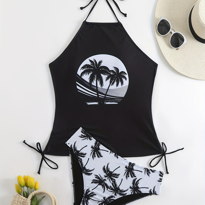 Damen Bikiniset mit Palmenmuster von Drune