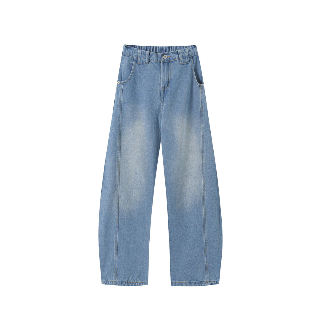 Damen Weit geschnittene High-Waist Hose Drune