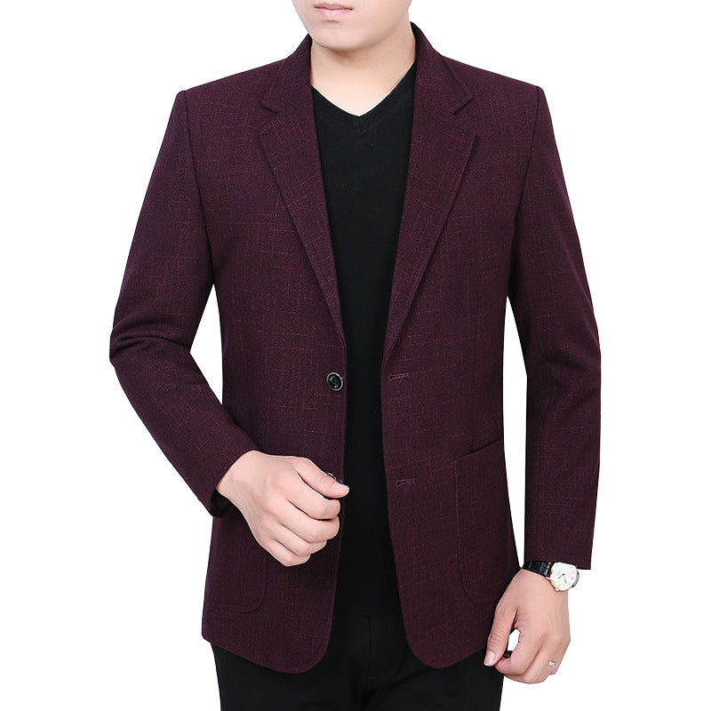 Herren Glencheck-Sakko Slim Fit aus Wollmischung mit dezentem Overcheck Drune