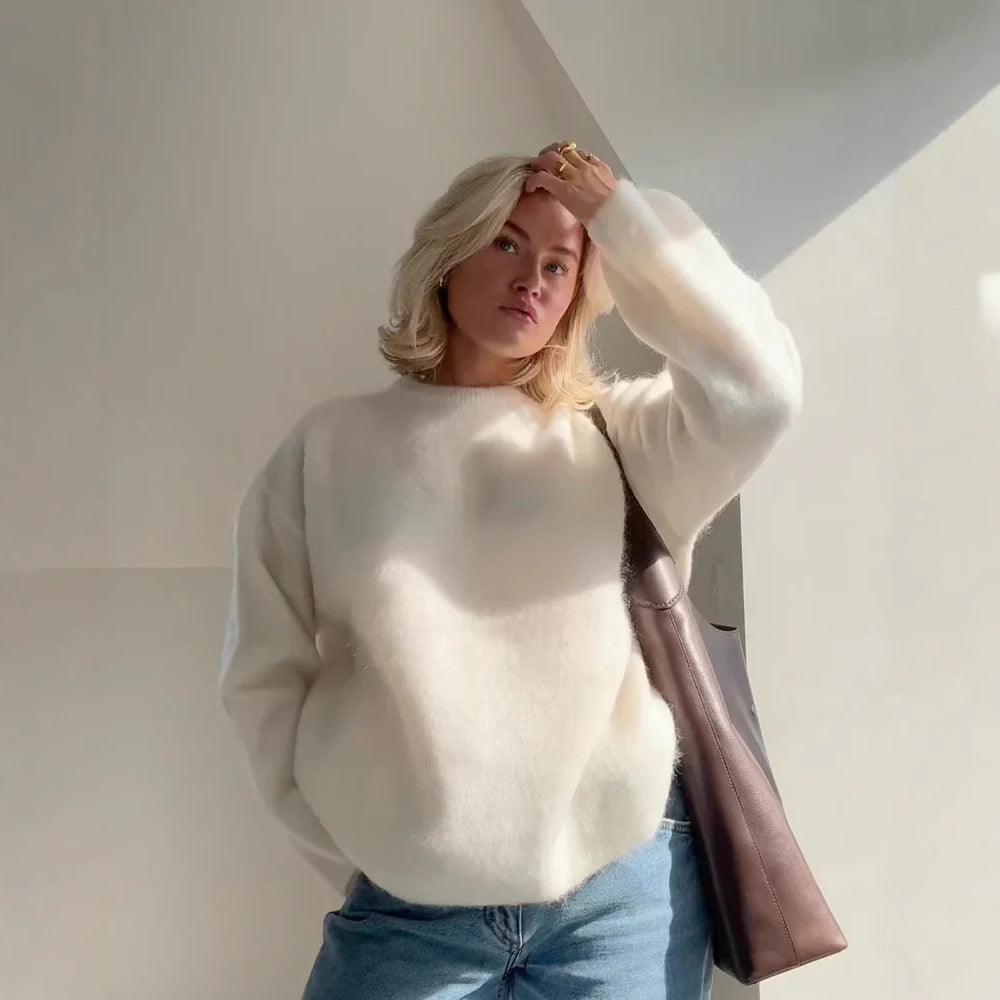 Damen Kuscheliger Pullover mit weitem Schnitt Drune