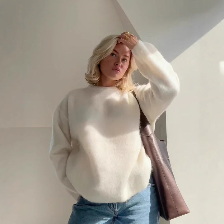 Damen Kuscheliger Pullover mit weitem Schnitt Drune