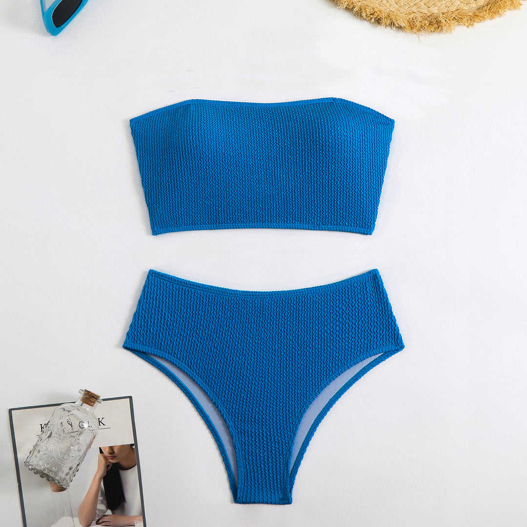 Damen Bandeau Bikini mit strukturiertem Design Drune