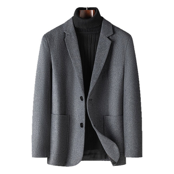 Herren Smart-Casual Kurzsakko aus Wollmix mit aufgesetzten Taschen und leichtem Thermofutter Drune