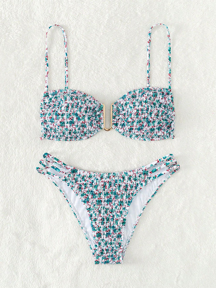 Damen Bikini-Set mit raffinierten Rüschendetails und trägerloser Konstruktion Drune