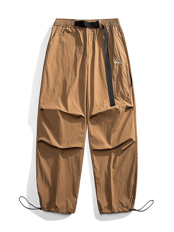 Unisex Lockere Nylon-Cargohose mit elastischem Bund und Knöchelbündchen Drune