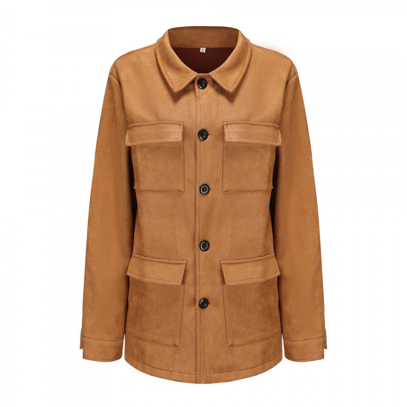 Damen praktische Jacke im modernen Look mit aufgesetzten Taschen Drune