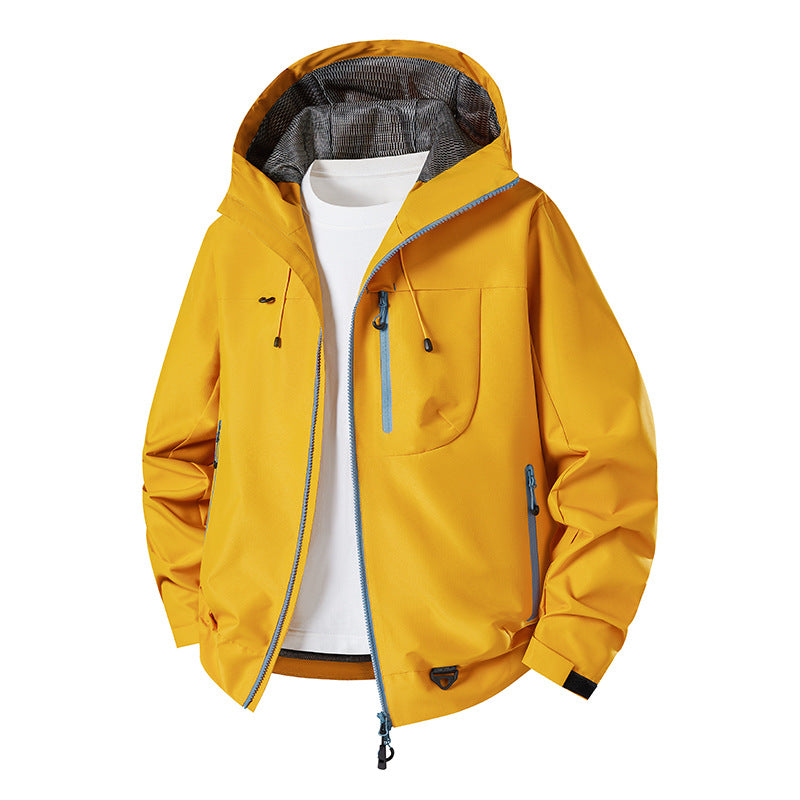 Herren Technische Softshell-Hoodiejacke mit wasserabweisender Membran und Mesh-Futter Drune