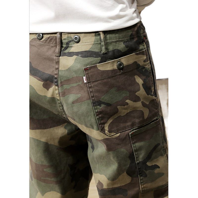 Herren Cargohose mit modernen Camouflage-Details und bequemen Schnitt Drune