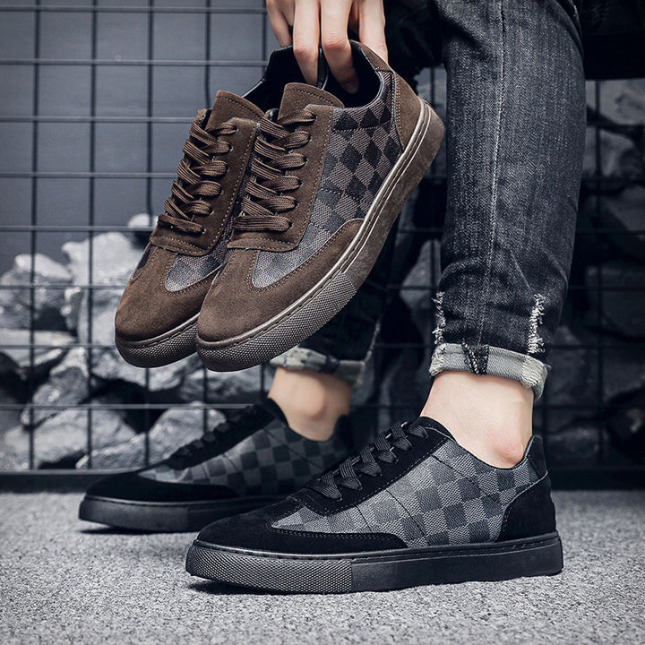 Herren Modische Sneaker mit Karomuster