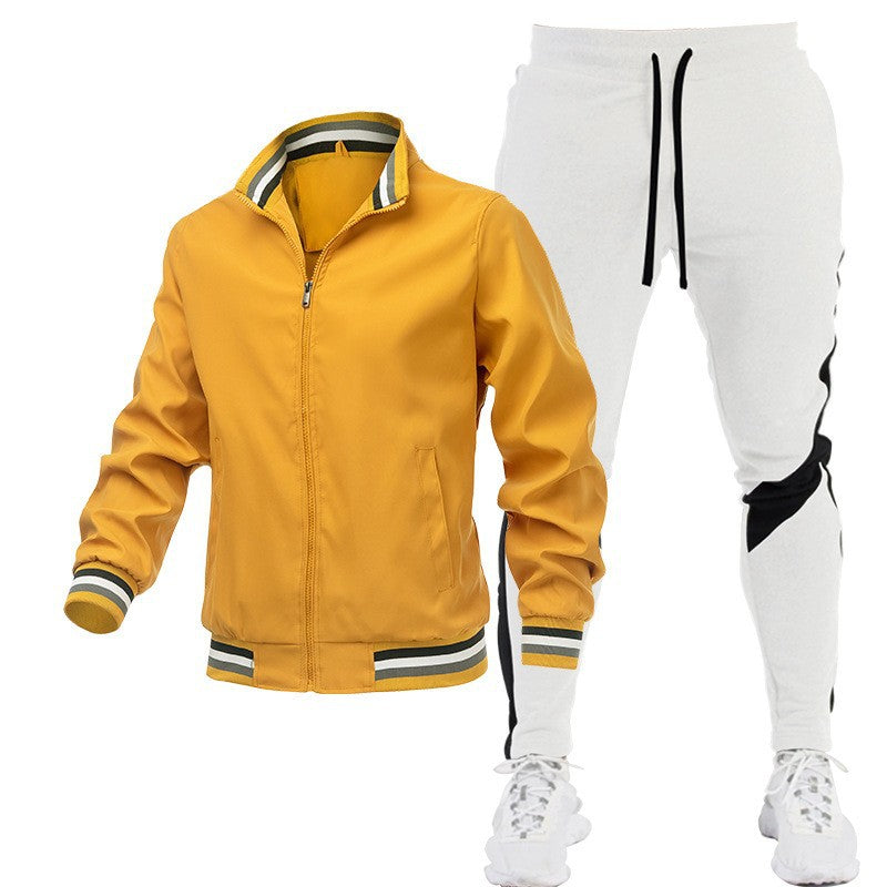 Herren Sportliches Trackjacke und Jogginghose Set Drune