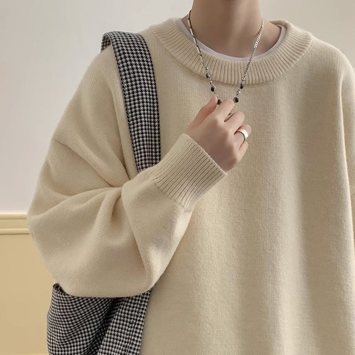 Unisex Oversized Kuschelpullover mit Rundhalsausschnitt Drune