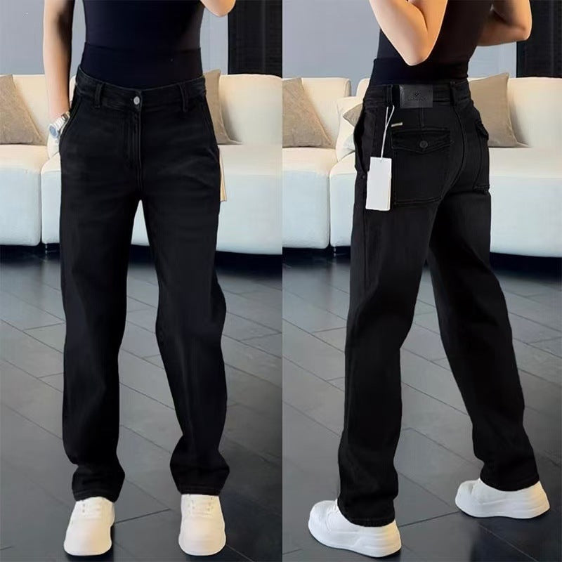 Damen Modische Hohe Taille Jeans Drune