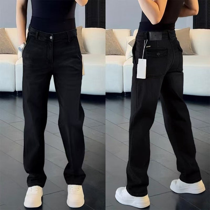 Damen Modische Hohe Taille Jeans Drune
