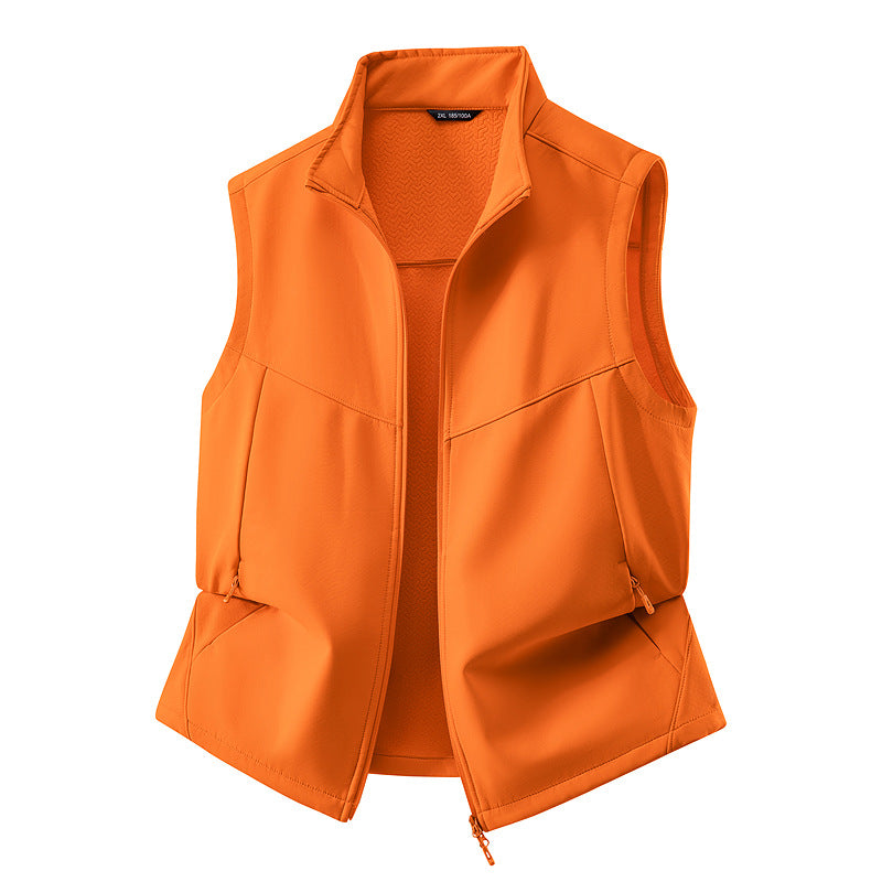Damen Ärmellose Softshell-Weste mit Stehkragen, Stretchfutter und Zweiwege-Reißverschluss Drune