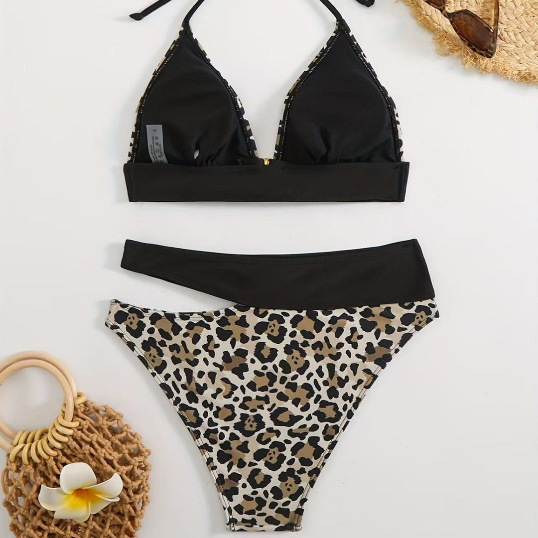 Damen Triangel-Bikini mit elegantem geometrischem Muster Drune