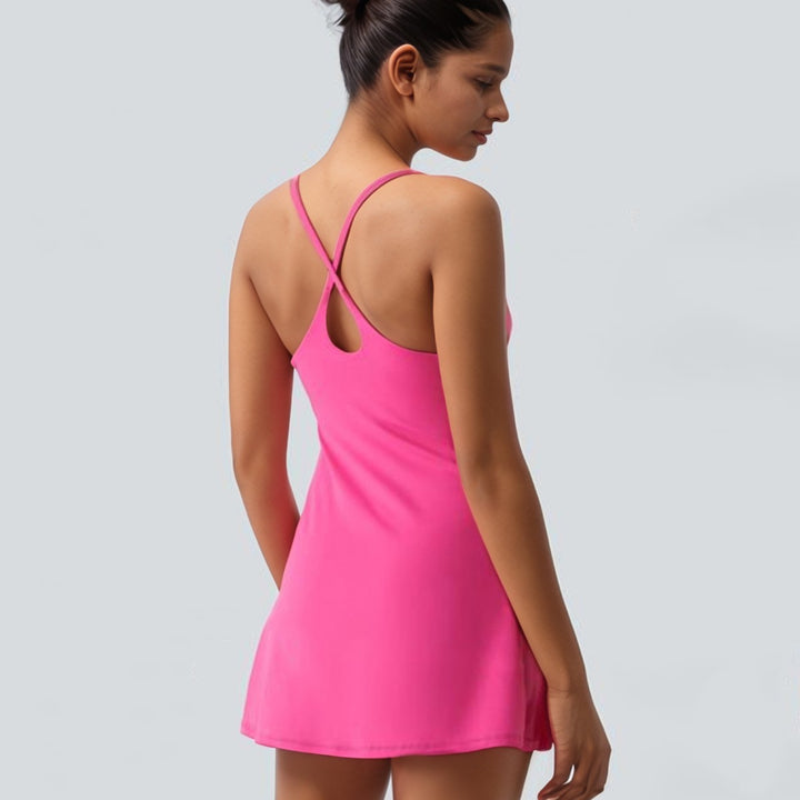 Damen Sportliches Tankini mit modischem Einsatz und Taschen Drune