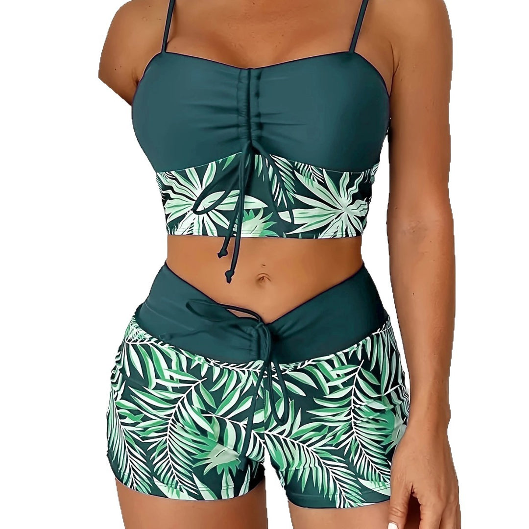 Damen Crop-Top-Bikini mit Short Drune