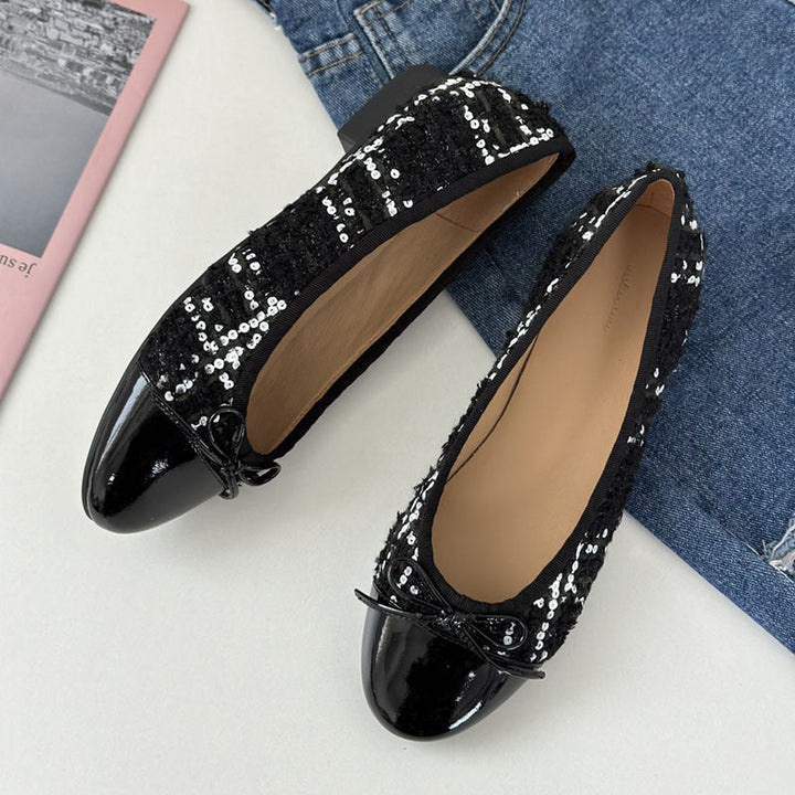 Damen Ballerinas mit zeitlosem Design und eleganter Schleifenapplikation Drune