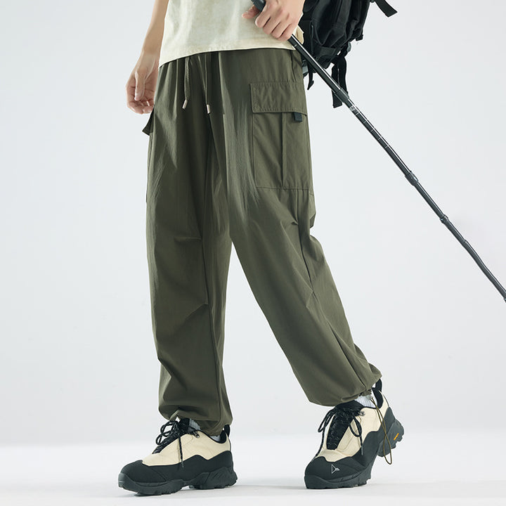 Herren Breite Tech‑Cargo‑Hose mit Utility‑Taschen und verstellbarem Bund Drune