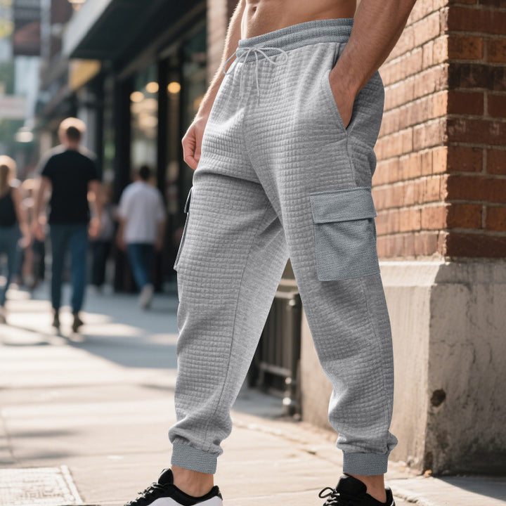 Herren lässige Cargo-Jogginghose mit elastischem Bund und praktischen Seitentaschen Drune