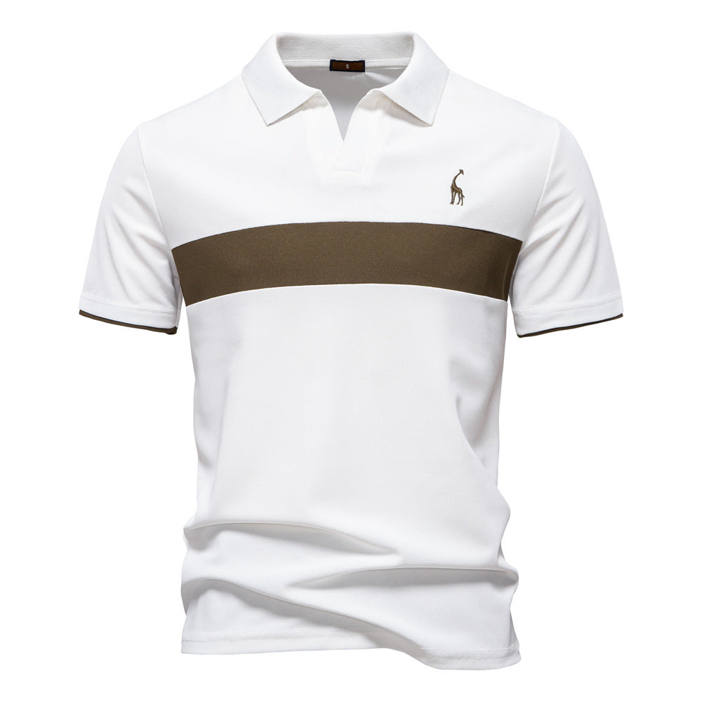 Herren Poloshirt mit modernem Farbblockdesign und hochwertiger Baumwollmischung Drune