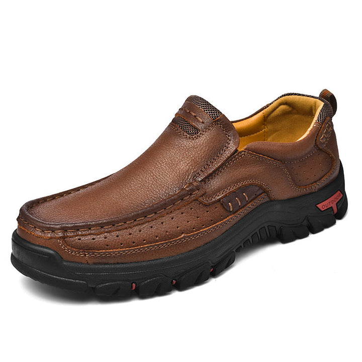 Herren Premium-Leder Mokassins mit rutschfester Laufsohle Drune