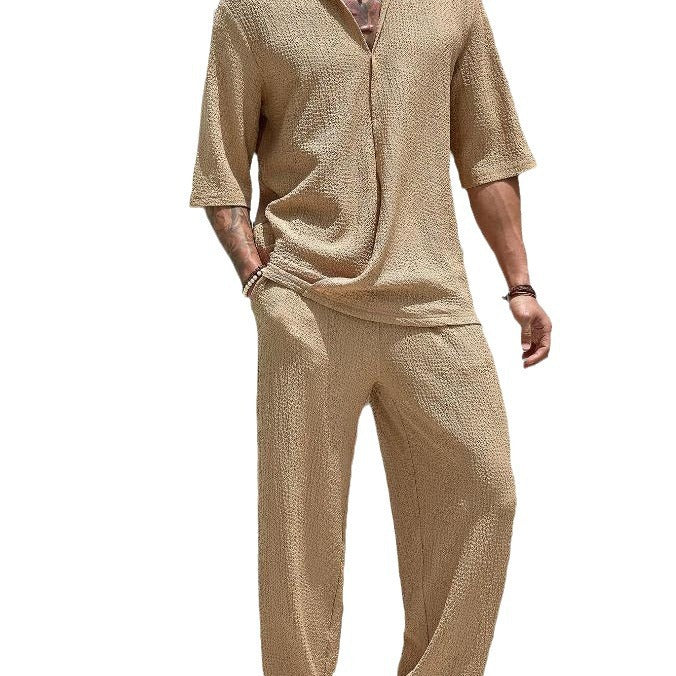 Herren Lässiger Zweiteiliger Freizeitanzug Drune