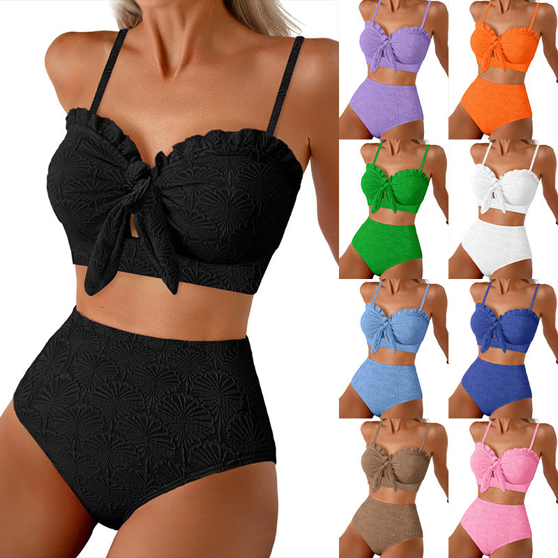 Damen Bikiniset mit hochgeschnittener Hose Drune