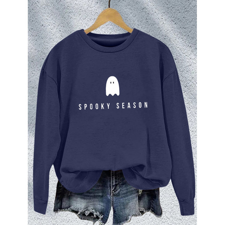 Damen Sweatshirt mit lässigem Gruselmotiv und weichem Innenfleece Drune