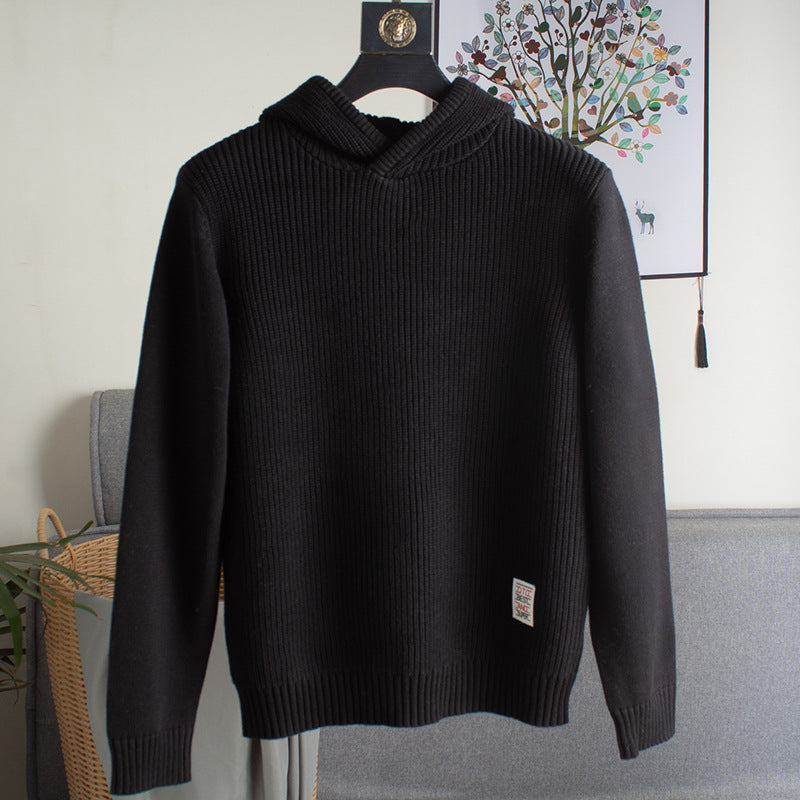 Damen Grobstrickpullover mit Kapuze Drune