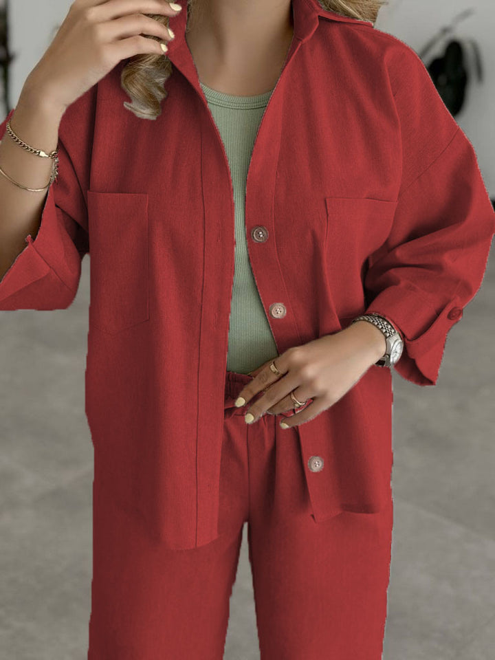 Damen lässige Hemd-Bluse Drune